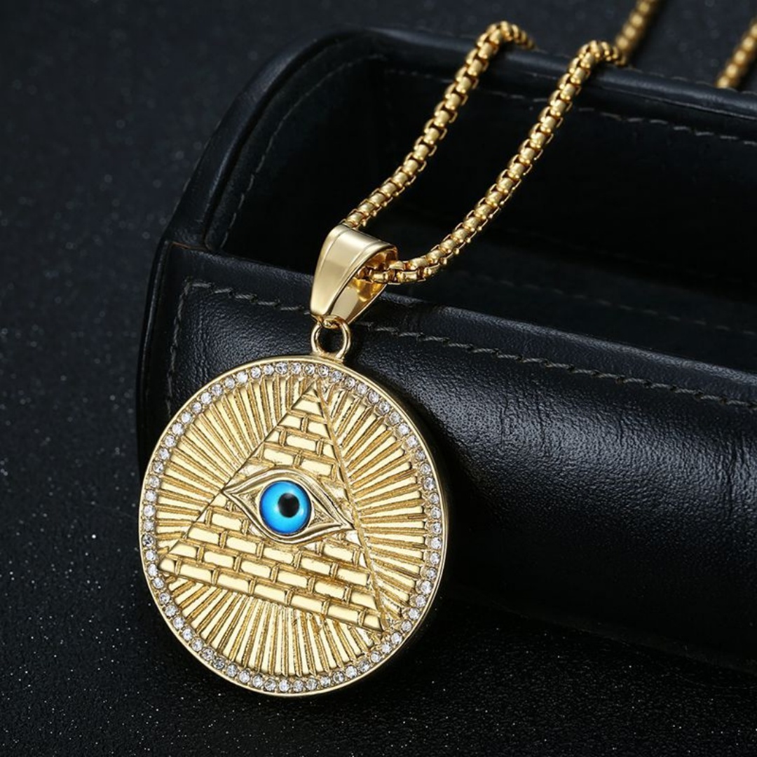 Colgante redondo con ojo de pi - Men Fashion Egypt reseña y precio