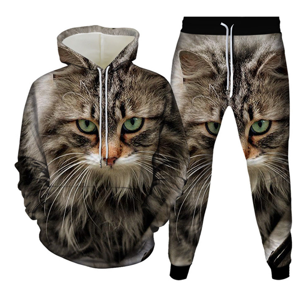 Otoño divertido Animal gato 3D - Mens Fashion Suits reseña y precio