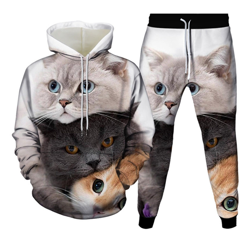 Otoño divertido Animal gato 3D - Mens Fashion Suits reseña y precio